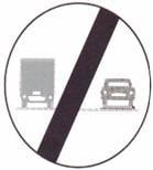 نهاية مقطع الطريق الذي يسري عليه قيد التجاوز للمركبات التجارية