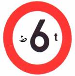 ممنوع دخول جميع المركبات التي يزيد وزنها عما هو مسجل في الشاخصة